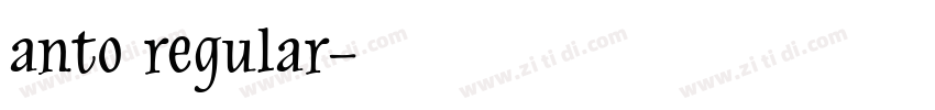 anto regular字体转换